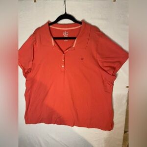 Izod Women's Short Sleeve Polo in Coral